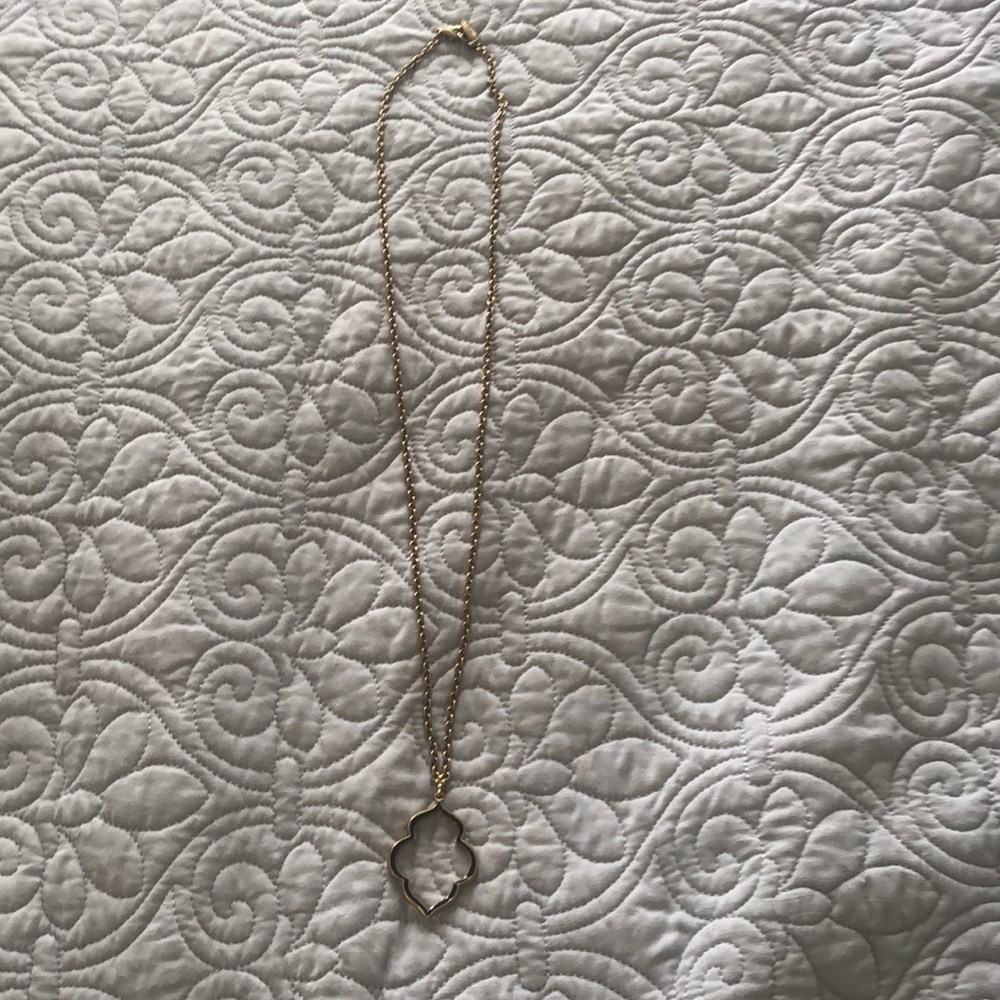 Tahari Matte Gold enameled Black Necklace